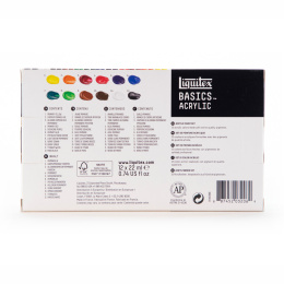 Akrylmaling Basics Set 12x22 ml i gruppen Kunstnermateriell / Kunstnerfarge / Akrylmaling hos Pen Store (137850)