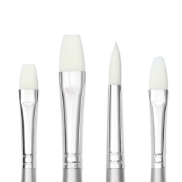 Syntetpensler Akryl Long Handle 4-pakning i gruppen Kunstnermateriell / Pensler / Syntetiske pensler hos Pen Store (137851)