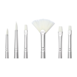 Syntetpensler Akryl Short Handle 6-pakning i gruppen Kunstnermateriell / Pensler / Syntetiske pensler hos Pen Store (137853)