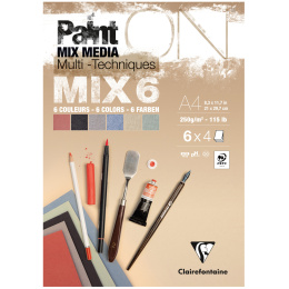 Paint'ON Multiteknikkblokk Mix6 A4 i gruppen  Papir & Blokk / Artistblokk / Mixed media-blokk hos Pen Store (137964)