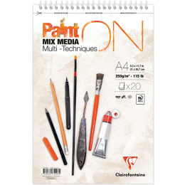 Paint'ON Multiteknikkblokk Spiral A4 i gruppen  Papir & Blokk / Artistblokk / Mixed media-blokk hos Pen Store (137966)