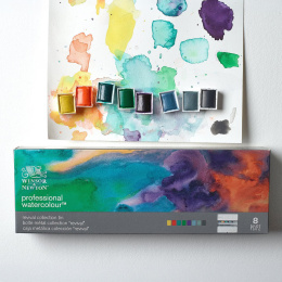 Professional Akvarellmaling Revival 1/2-kopp 8-sett + 16 tomme kopper i gruppen Kunstnermateriell / Kunstnerfarge / Akvarellmaling / Akvarellmaling i kopp hos Pen Store (137998)