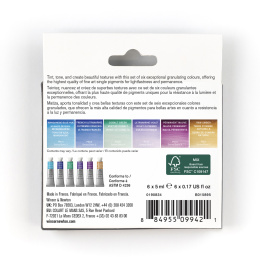 Professional Akvarellmaling Tube 5 ml Granualation 6-sett i gruppen Kunstnermateriell / Kunstnerfarge / Akvarellmaling / Akvarellmaling på tube hos Pen Store (138001)