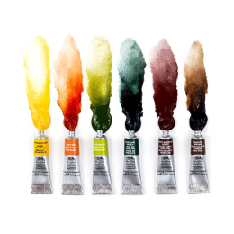 Professional Akvarellmaling Tube 5 ml Rich Earth 6-sett i gruppen Kunstnermateriell / Kunstnerfarge / Akvarellmaling / Akvarellmaling på tube hos Pen Store (138002)