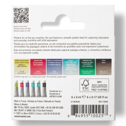 Professional Akvarellmaling Tube 5 ml Urban 6-sett i gruppen Kunstnermateriell / Kunstnerfarge / Akvarellmaling / Akvarellmaling på tube hos Pen Store (138005)