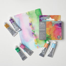 Professional Akvarellmaling Tube 5 ml Vibrant 6-sett i gruppen Kunstnermateriell / Kunstnerfarge / Akvarellmaling / Akvarellmaling på tube hos Pen Store (138007)