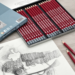 Cleos Fine Art Graphite 24-sett i gruppen Kunstnermateriell / Kritt og blyanter / Grafitt og blyant hos Pen Store (138023)