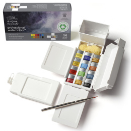 Professional Akvarellmaling 1/2-kopp Field Box 12-sett i gruppen Kunstnermateriell / Kunstnerfarge / Akvarellmaling / Akvarellmaling i kopp hos Pen Store (138038)