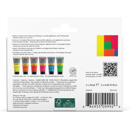 Galeria Akrylmaling 6x20ml Fluo set i gruppen Kunstnermateriell / Kunstnerfarge / Akrylmaling hos Pen Store (138042)