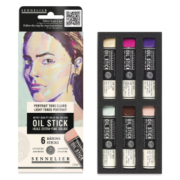 Oil Stick Mini 6-sett Light tones Portrait i gruppen Kunstnermateriell / Kritt og blyanter / Oljekritt hos Pen Store (138057)