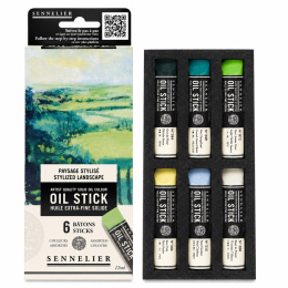 Oil Stick Mini 6-sett Stylish landscape i gruppen Kunstnermateriell / Kritt og blyanter / Oljekritt hos Pen Store (138061)