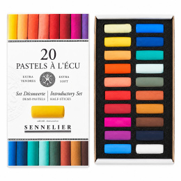 Mykpastell 1/2 à l'écu 20-sett i gruppen Kunstnermateriell / Kritt og blyanter / Pastellkritt hos Pen Store (138071)
