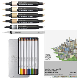 Mixed Media Fashion Set 19 deler i gruppen Penner / Kunstnerpenner / Illustrasjonmarkers hos Pen Store (138078)