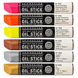 Oil Stick Flurescent & Metallics 6-sett i gruppen Kunstnermateriell / Kritt og blyanter / Oljekritt hos Pen Store (138093)
