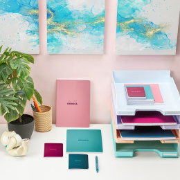 Staplebound Pink 7,5x12 Linjert i gruppen  Papir & Blokk / Skrive og ta notater / Skriveblokker og hefter hos Pen Store (138102)