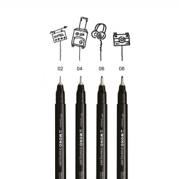 Fineliner MONO Drawing Fine 4-sett i gruppen Penner / Skrive / Fineliners hos Pen Store (138132)