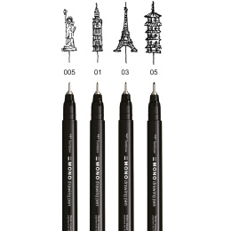 Fineliner MONO Drawing Bold 4-sett i gruppen Penner / Skrive / Fineliners hos Pen Store (138133)