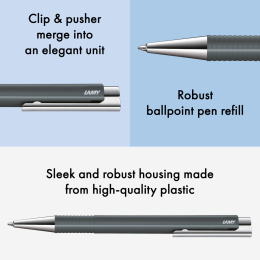 Logo M+ Anthracite Kulepenn i gruppen Penner / Fine Writing / Kulepenner hos Pen Store (138240)