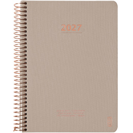 Kalender 2027 A5 Weekly Sand i gruppen  Papir & Blokk / Kalendere / 12 md kalendere hos Pen Store (138274)