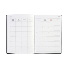 Kalender Björn 2027 A5 Weekly Vertikal Svart i gruppen  Papir & Blokk / Kalendere / 12 md kalendere hos Pen Store (138283)