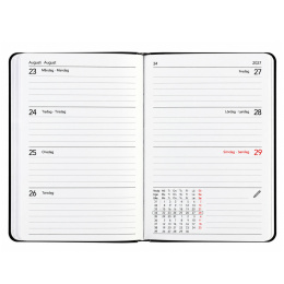 Kalender Björn 2027 Mini Weekly Horisontell Svart i gruppen  Papir & Blokk / Kalendere / 12 md kalendere hos Pen Store (138286)