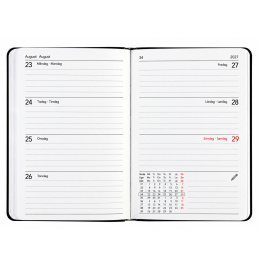 Kalender Björn 2027 A6 Weekly Horisontell Dueblå i gruppen  Papir & Blokk / Kalendere / 12 md kalendere hos Pen Store (138288)