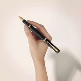 Meridian Matte Black/Chrome Fyllepenn  i gruppen Penner / Fine Writing / Fyllepenner hos Pen Store (138295_r)