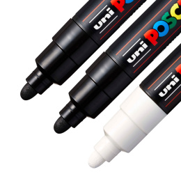 PC-7M Black/White 3-set i gruppen Penner / Kunstnerpenner / Illustrasjonmarkers hos Pen Store (poscaPC7M_set)