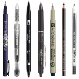 Sample kit Svart i gruppen Penner / Kunstnerpenner hos Pen Store (sample03_set)